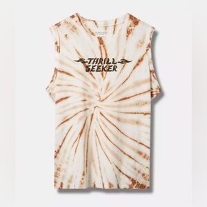 Torrid Slub Jersey Tie Dye Thrill Seeker Muscle Tee 2X